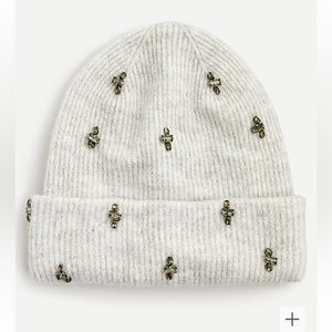 Ribbed beanie in Supersoft yarn with crystals